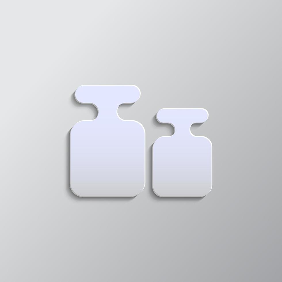 grigio colore vettore sfondo- carta stile vettore icona, precipitare, bilancia, peso carta stile, icona
