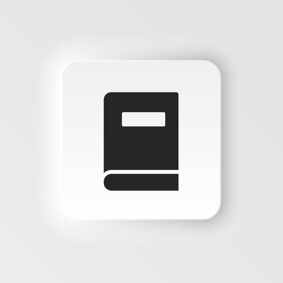 libro icona - vettore. semplice elemento illustrazione a partire dal ui concetto. libro icona neumorfico stile vettore icona .