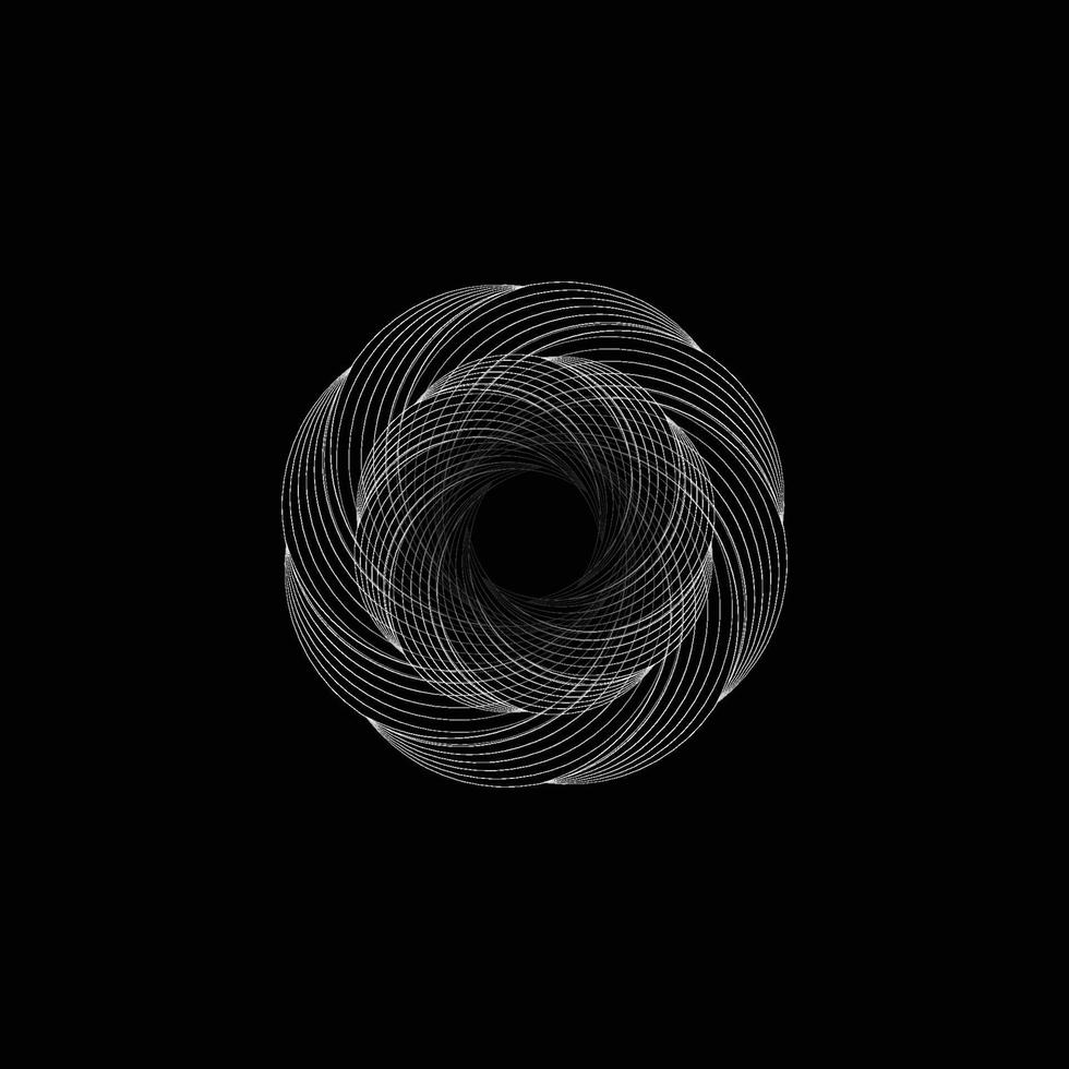 astratto spirale linea dinamico. vettore sfondo