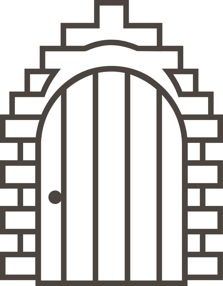 castello, porta, icona nel di moda schema stile isolato su bianca sfondo. porta simbolo per il tuo ragnatela luogo disegno, logo, app, ui. vettore illustrazione, eps10. - vettore su bianca sfondo