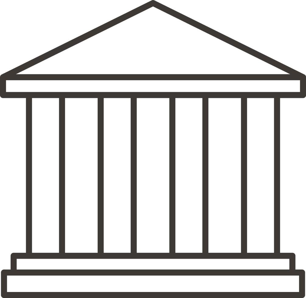 costruzione, banca, schema, icona - edificio vettore icona su bianca sfondo