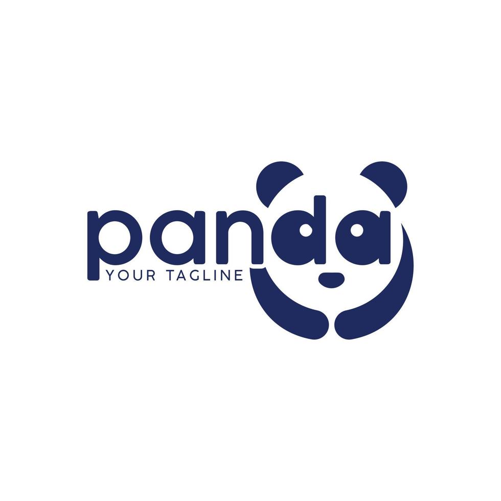 semplice panda logo vettore illustrazione