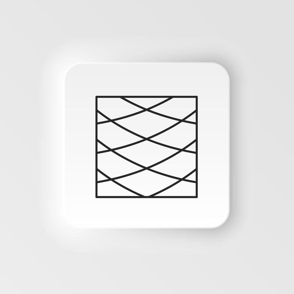 tessile filo, filo lana icona. semplice elemento illustrazione naturale concetto. tessile filo, filo lana icona. neumorfico stile vettore icona su bianca sfondo