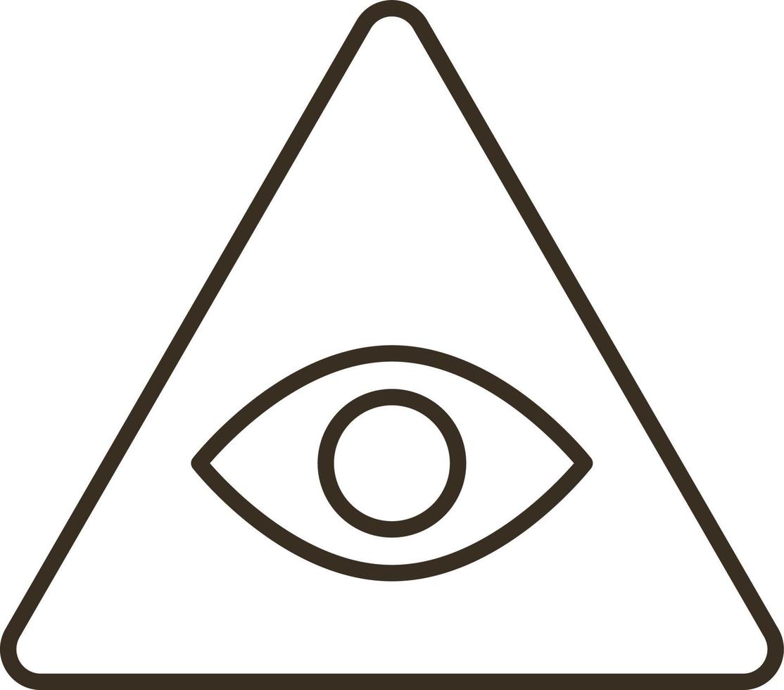 linea vettore icona occhio, piramide. schema vettore icona su bianca sfondo