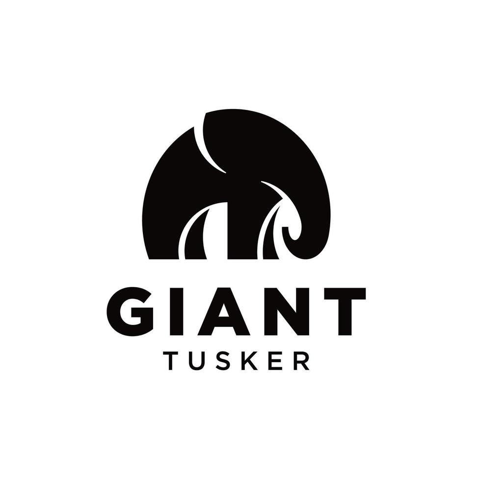 gigante zanna logo. moderno elefante icona vettore illustrazione