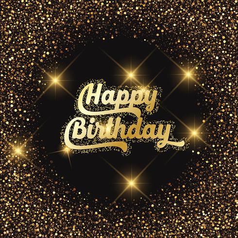 Buon compleanno glitter background vettore