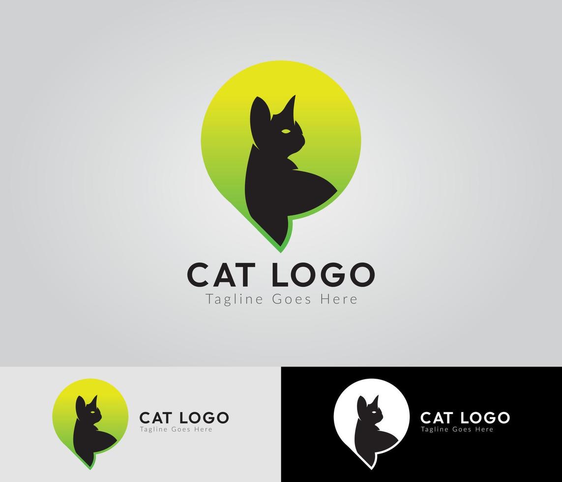 gatto logo modello, casa animale domestico veterinario clinica memorizzare logotipo, animale domestico logo, gatto logo vettore design