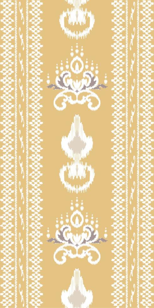 africano ikat paisley ricamo. ikat vettore tribale gallone geometrico tradizionale etnico orientale design per il sfondo. gente, indiano, scandinavo, zingaro, saree Borneo tessuto confine ikkat