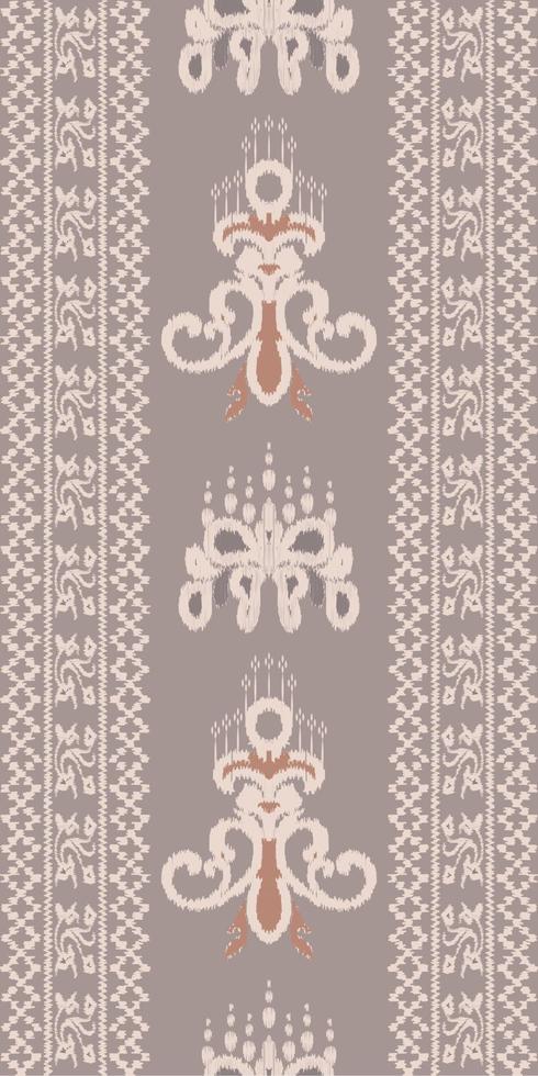 africano ikat paisley ricamo. ikat senza soluzione di continuità tribale gallone geometrico tradizionale etnico orientale design per il sfondo. gente, indiano, scandinavo, zingaro, saree Borneo tessuto confine ikkat vettore