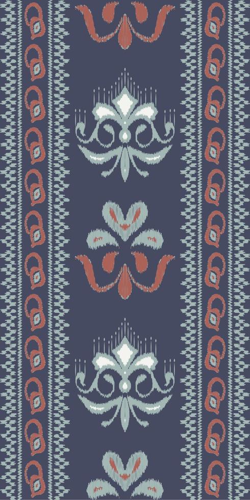 africano ikat paisley ricamo. ikat Stampa tribale sfondo geometrico tradizionale etnico orientale design per il sfondo. gente, indiano, scandinavo, zingaro, saree Borneo tessuto confine ikkat vettore