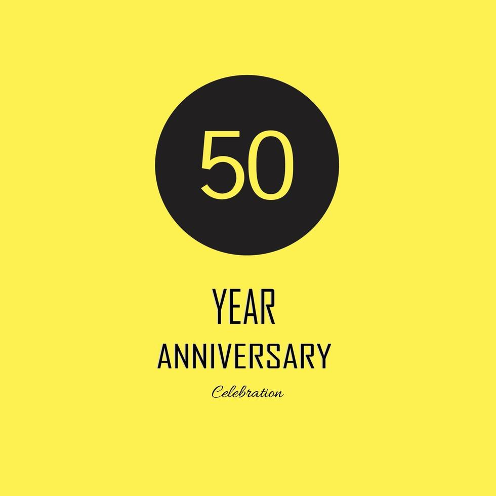 celebrazione di anniversario su sfondo giallo. illustrazione festiva di vettore. decorazione di eventi festa di compleanno o matrimonio vettore
