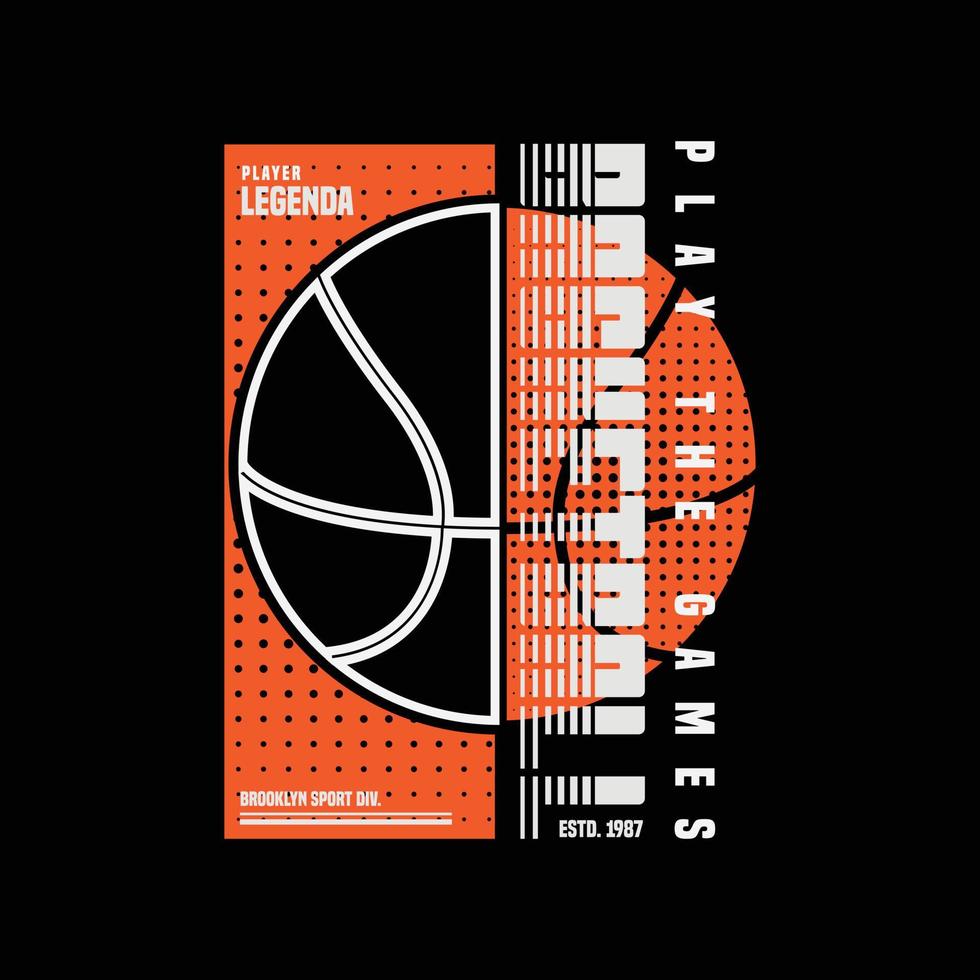 tipografia di illustrazione di basket. perfetto per il design della maglietta vettore