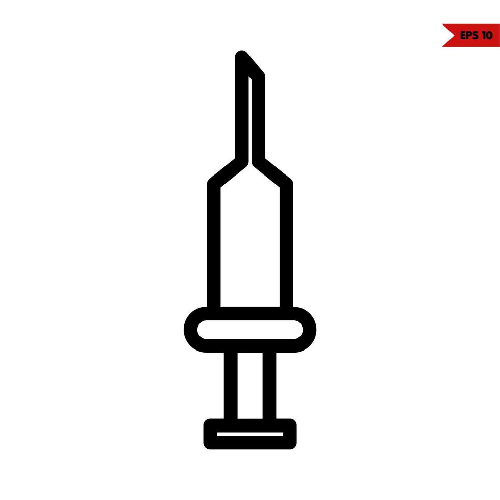 icona della linea di iniezione vettore