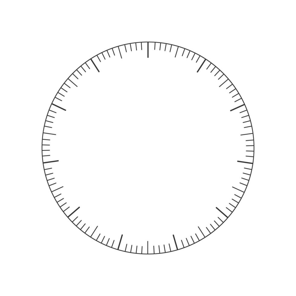 360 grado scala di barometro, tachimetro, bussola, termometro. il giro misurazione attrezzo modello vettore
