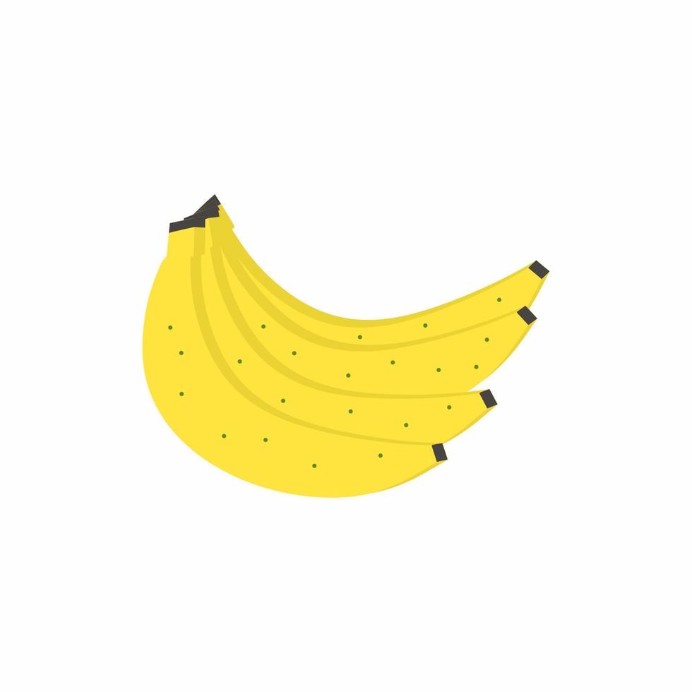 banana frutti icona stile piatto design illustrazione vettoriale. grappoli di banana fresca frutta isolati su sfondo bianco. concetto di frutta nutrizione sana. raccolta di frutta colorata di frutta vettore