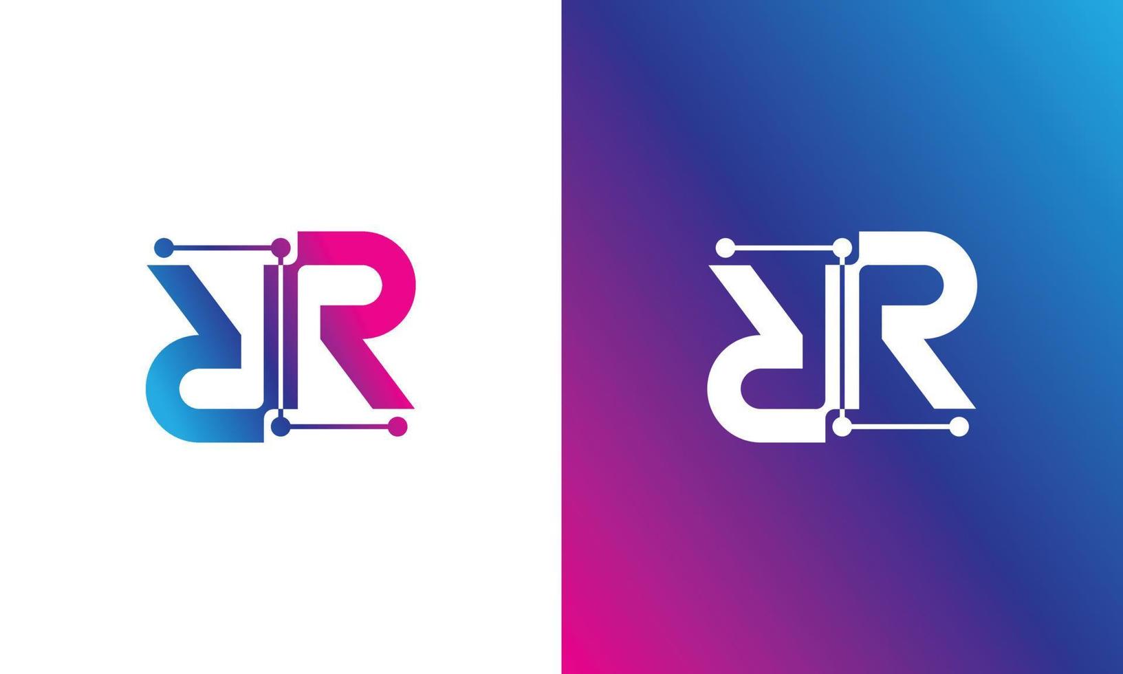 lettera rr per tecnologia logo vettore
