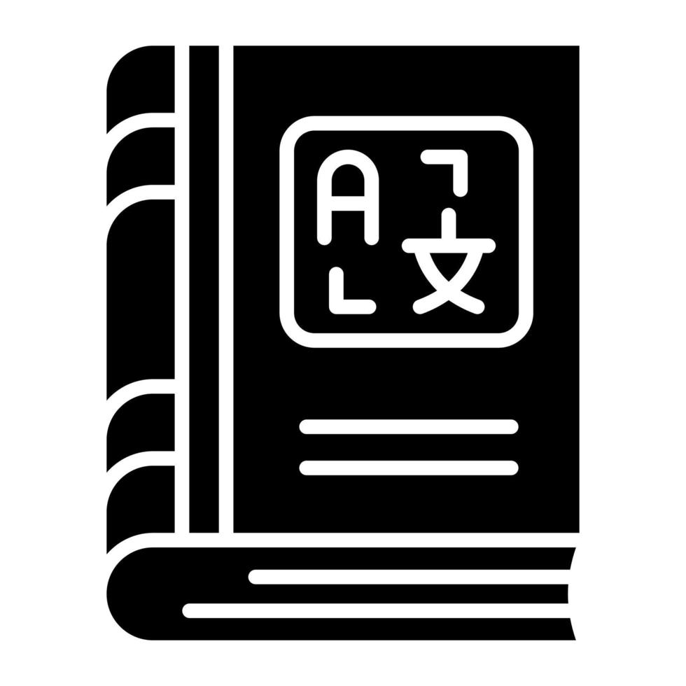traduzione libro vettore design nel moderno stile, facile per uso icona