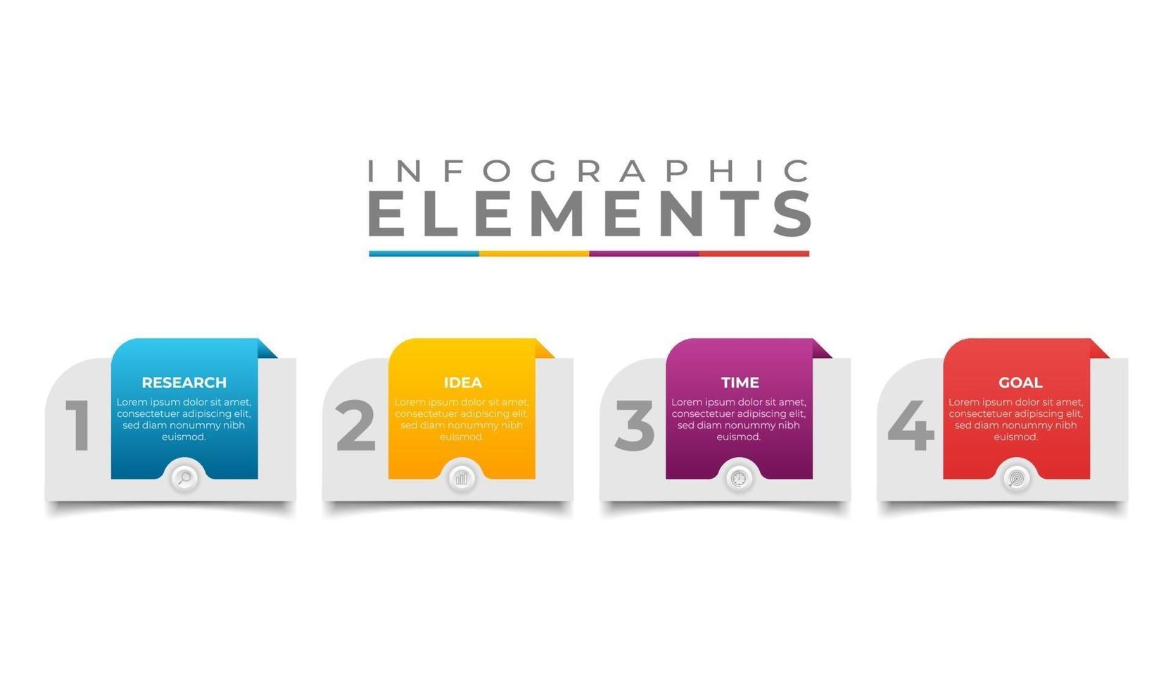 progettazione del modello di banner aziendale infografica vettore