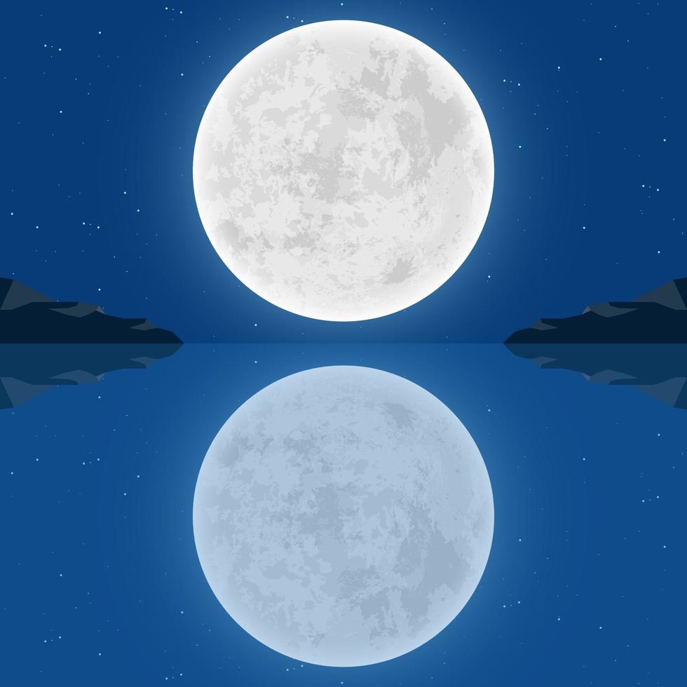 illustrazione di progettazione di vettore del fondo del paesaggio della natura della luna
