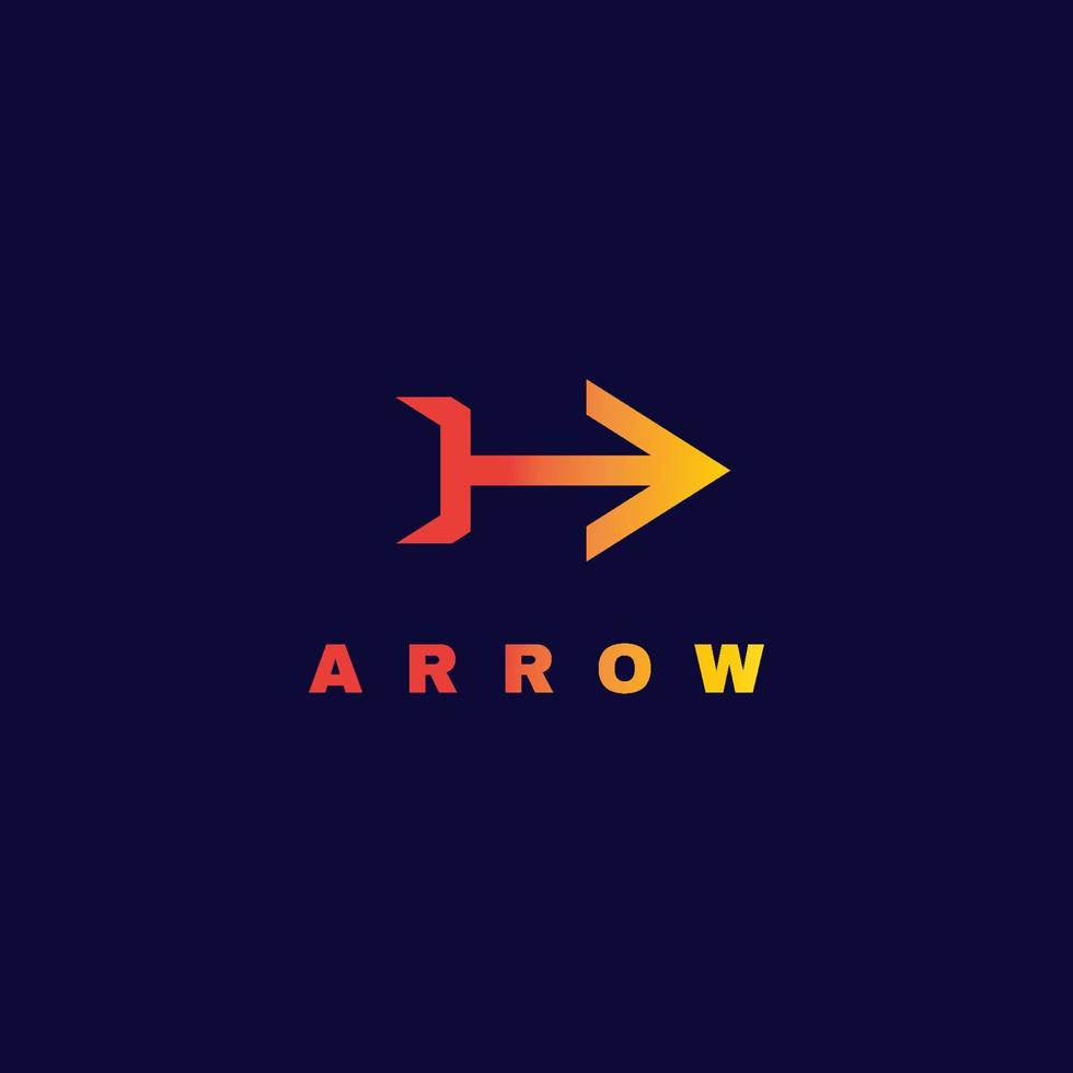 freccia logo design con arancia pendenza. per aziende, aziende e Di Più vettore