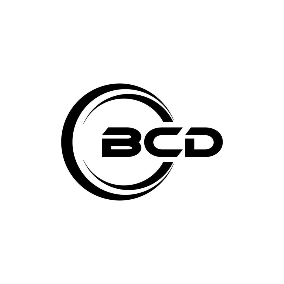 bcd lettera logo design nel illustrazione. vettore logo, calligrafia disegni per logo, manifesto, invito, eccetera.