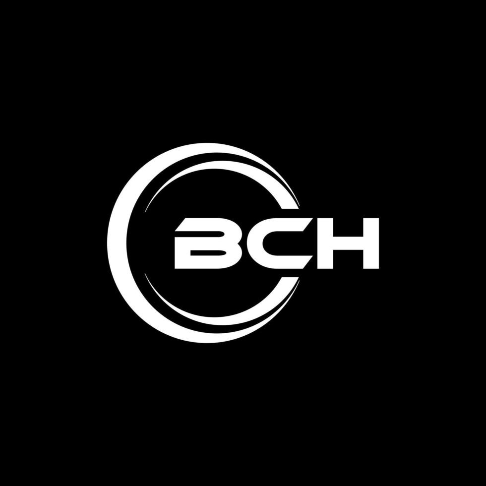 bch lettera logo design nel illustrazione. vettore logo, calligrafia disegni per logo, manifesto, invito, eccetera.