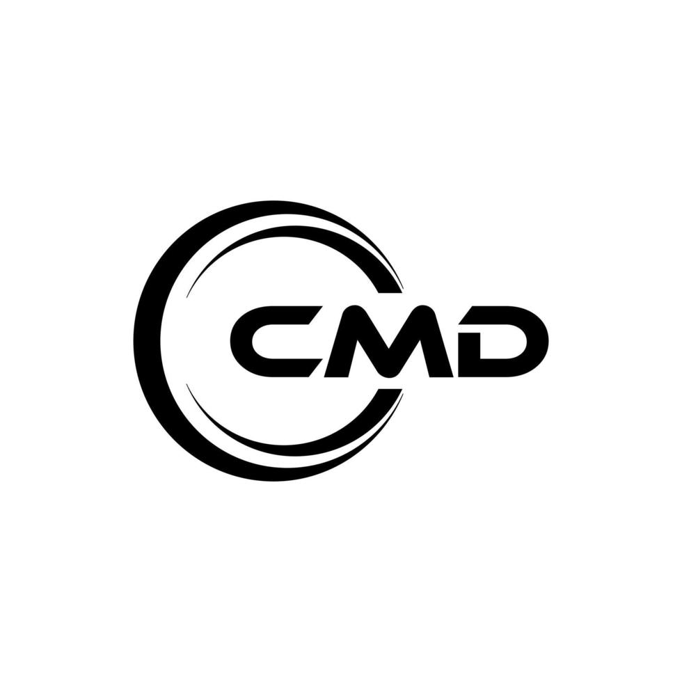 cmd lettera logo design nel illustrazione. vettore logo, calligrafia disegni per logo, manifesto, invito, eccetera.