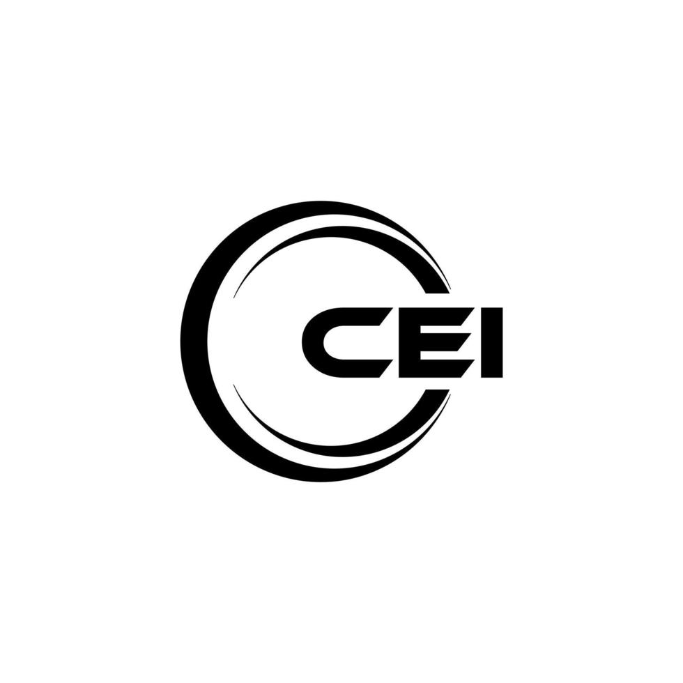 cei lettera logo design nel illustrazione. vettore logo, calligrafia disegni per logo, manifesto, invito, eccetera.