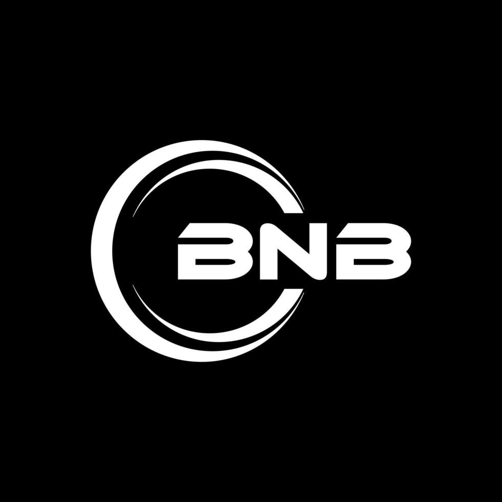 bnb lettera logo design nel illustrazione. vettore logo, calligrafia disegni per logo, manifesto, invito, eccetera.