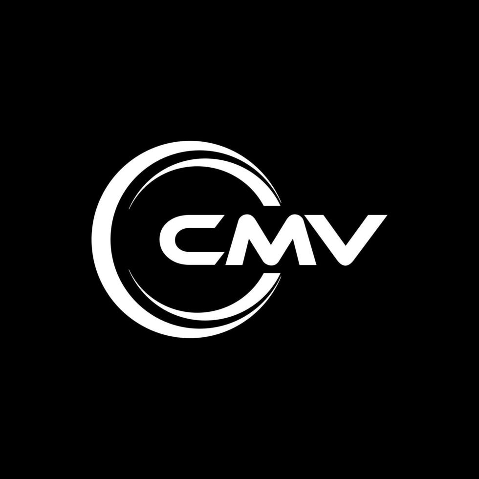 cmv lettera logo design nel illustrazione. vettore logo, calligrafia disegni per logo, manifesto, invito, eccetera.