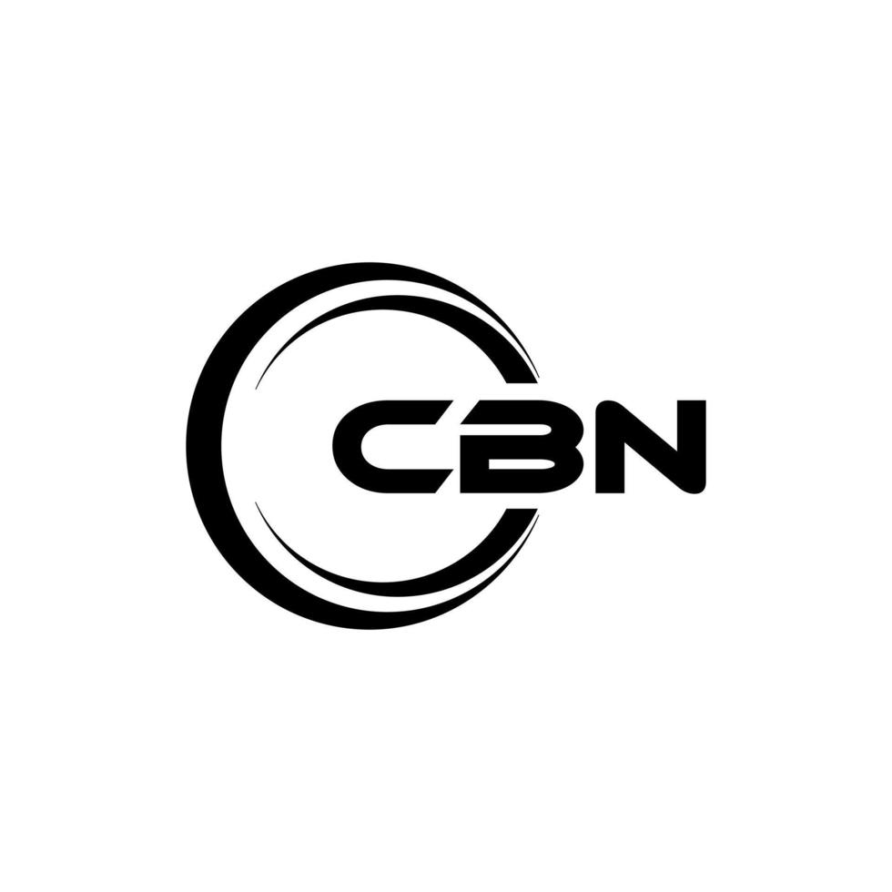 cbn lettera logo design nel illustrazione. vettore logo, calligrafia disegni per logo, manifesto, invito, eccetera.