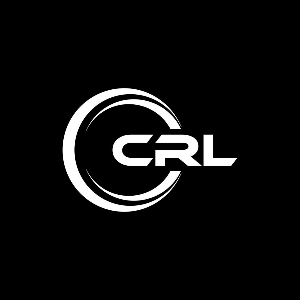 crl lettera logo design nel illustrazione. vettore logo, calligrafia disegni per logo, manifesto, invito, eccetera.