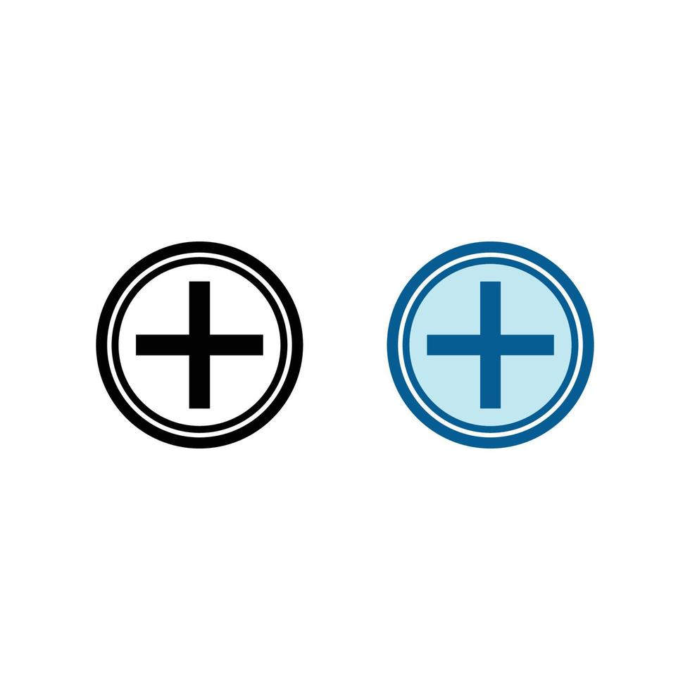più logo icona illustrazione colorato e schema vettore