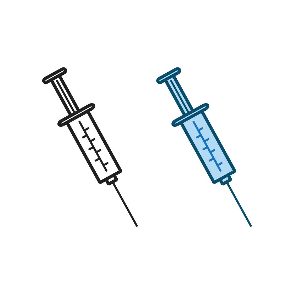 siringa Borsa logo icona illustrazione colorato e schema vettore