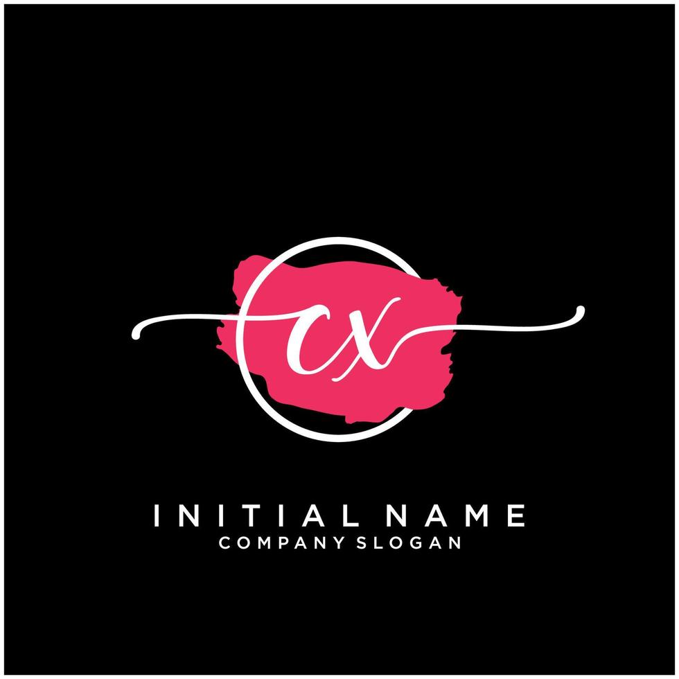 iniziale cx femminile logo collezioni modello. grafia logo di iniziale firma, nozze, moda, gioielliere, boutique, floreale e botanico con creativo modello per qualunque azienda o attività commerciale. vettore