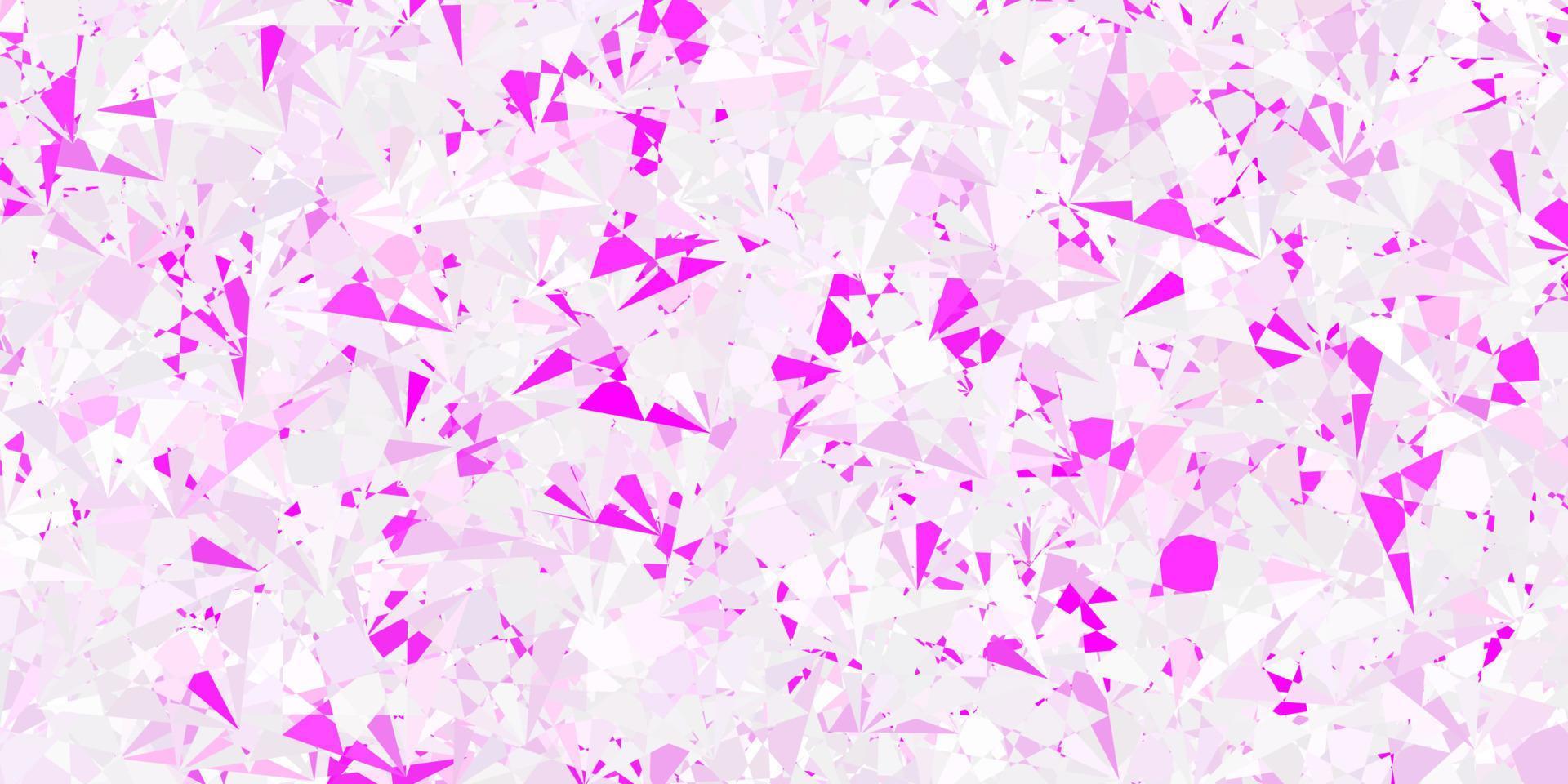 modello vettoriale viola chiaro, rosa con forme triangolari.