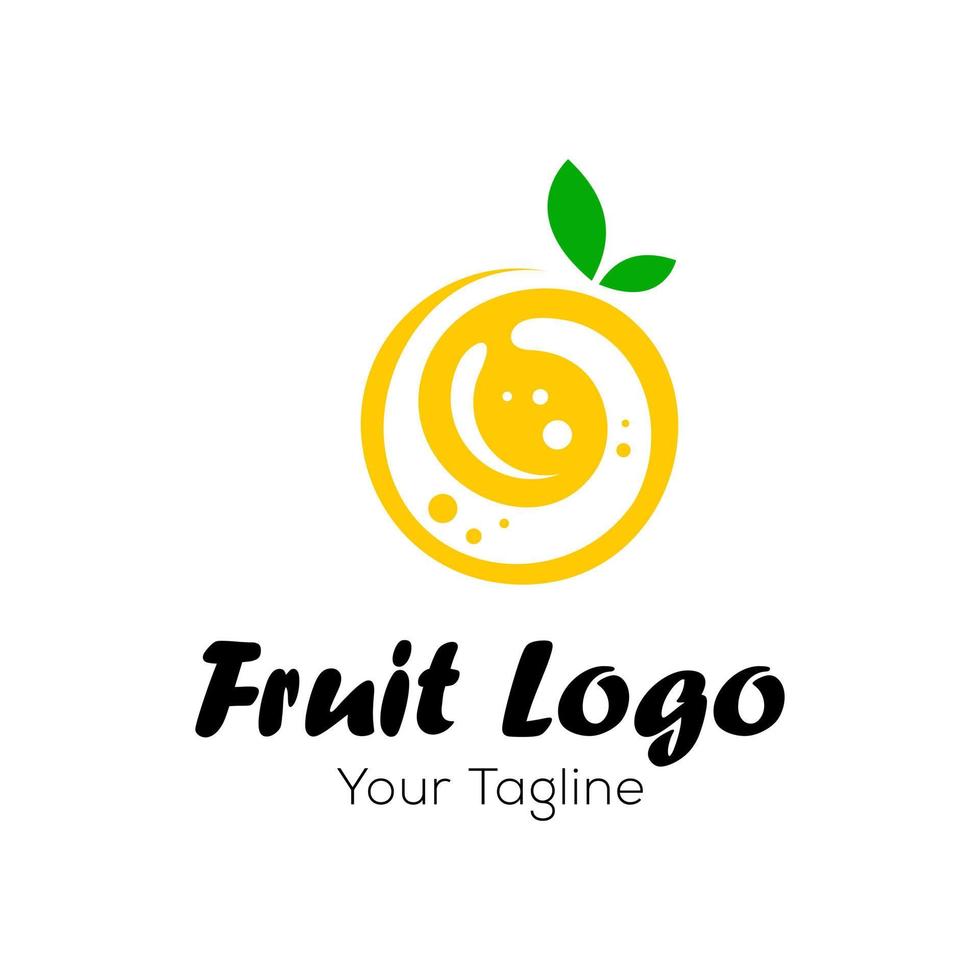 fresco frutta logo design vettore modello
