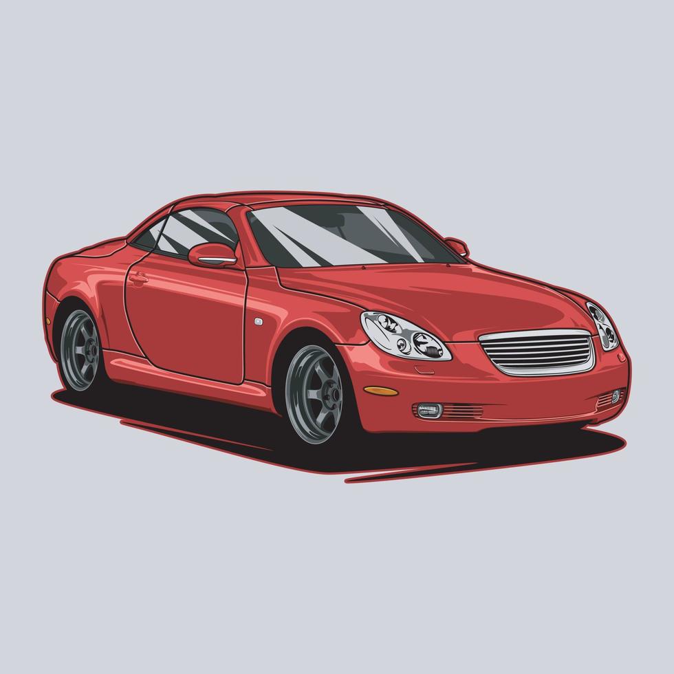 illustrazione vettoriale dell'auto con vista prospettica per la progettazione concettuale