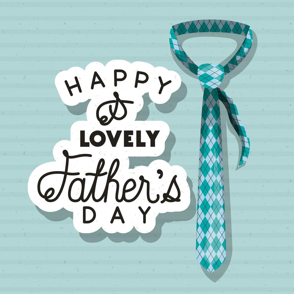 banner di celebrazione del giorno di padri con disegno vettoriale cravatta