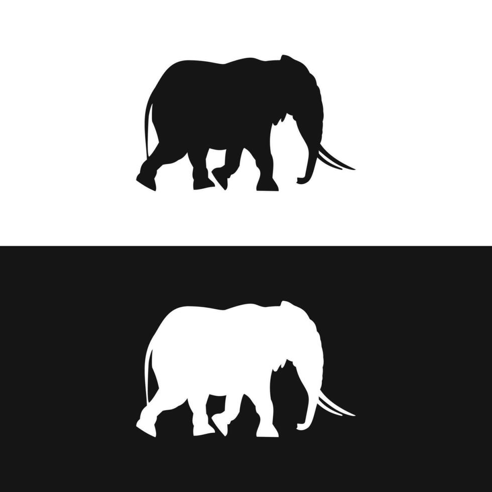 elegante vettore illustrazione di elefante silhouette