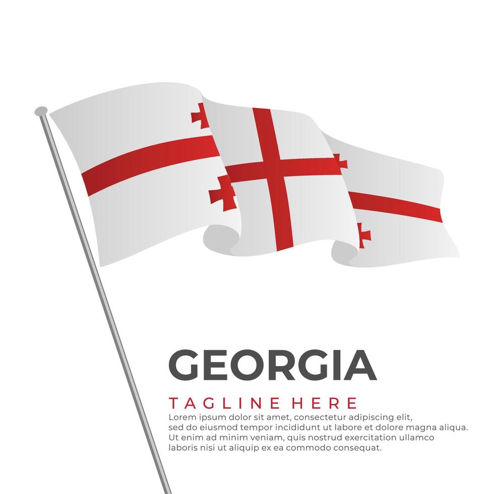 modello vettore Georgia bandiera moderno design