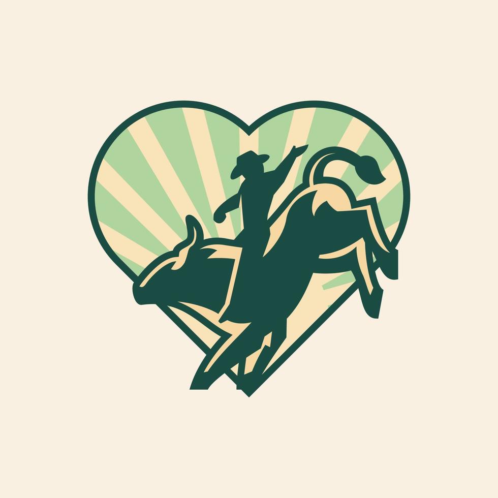 amore rodeo logo vettore