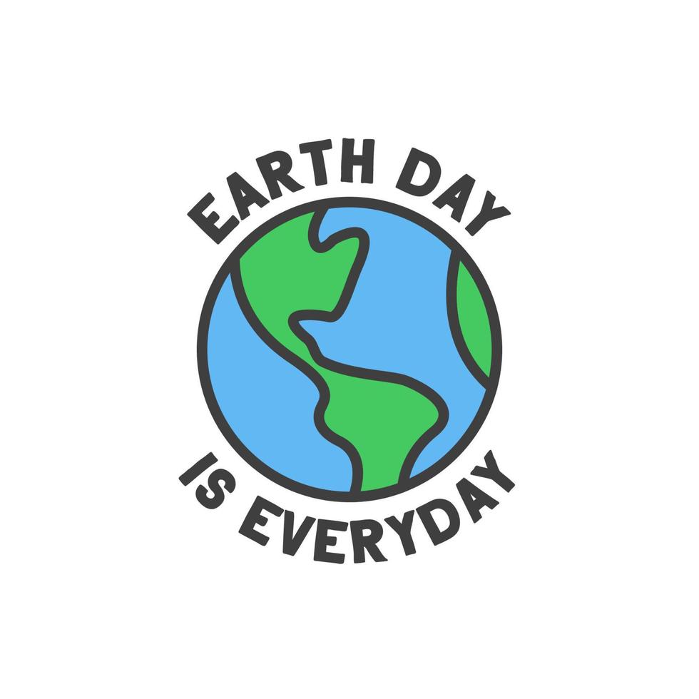 terra giorno distintivo. Salva il pianeta etichetta. mondo ambiente giorno simbolo. vettore