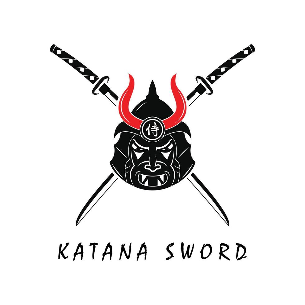 katana spada logo, Vintage ▾ vettore illustrazione, design moderno giapponese spada di katana logo concetto