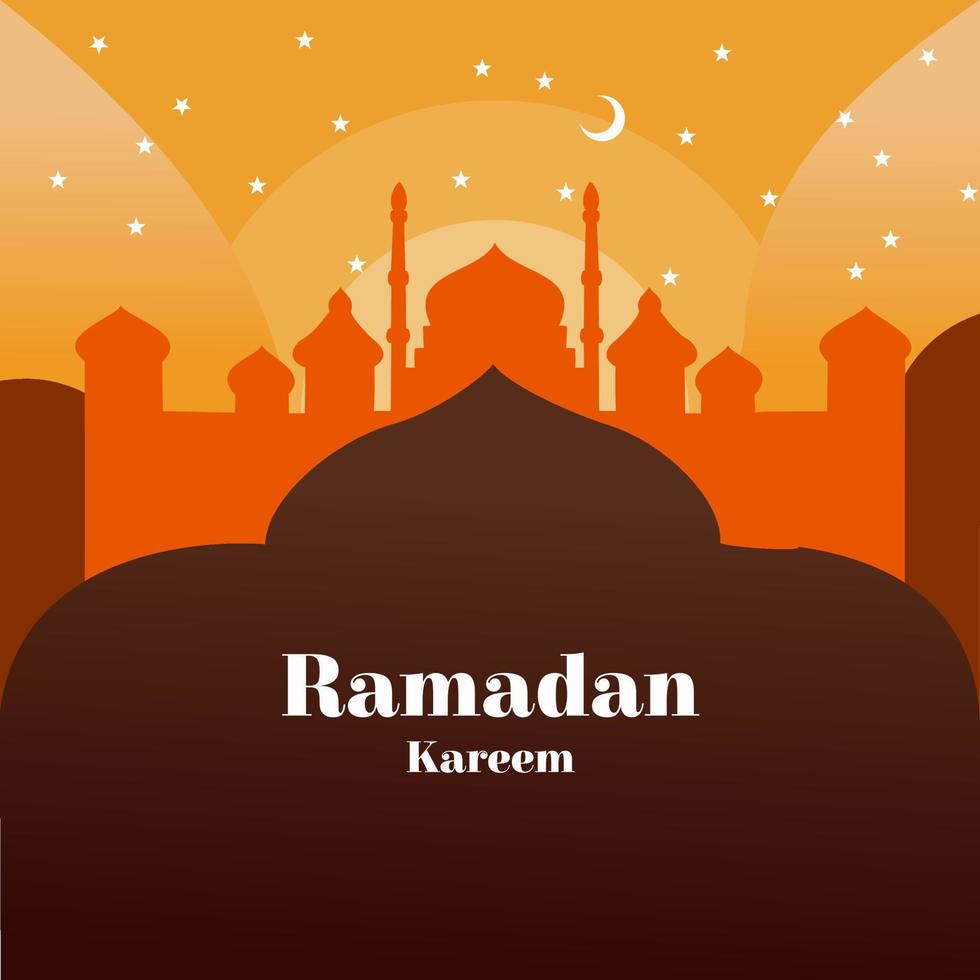 Ramadan kareem bandiera disegno, eid mubarak manifesto, vettore