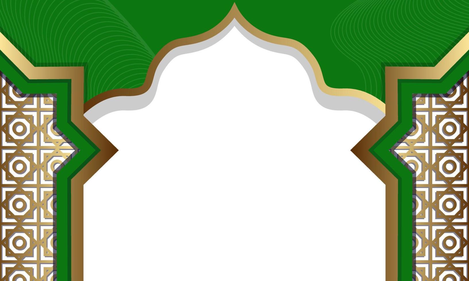 verde e oro Ramadan tema sfondo modello vettore