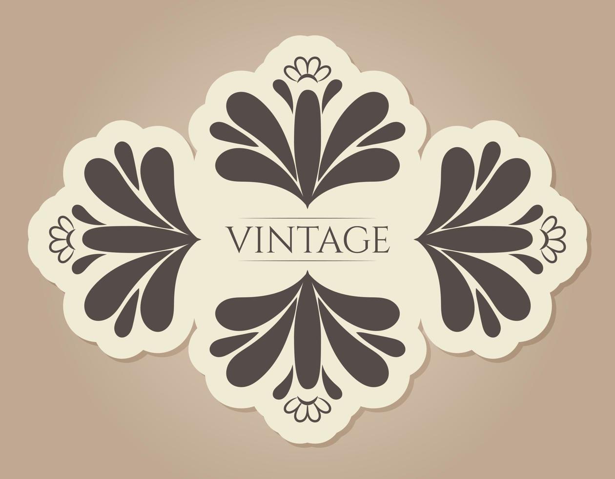 vettore Vintage ▾ telaio con turbinii ornamento. isolato bandiera nel vecchio vittoriano stile.