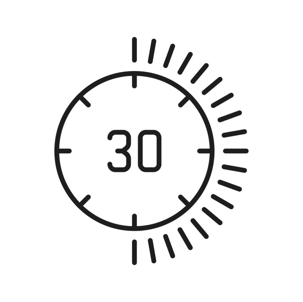 cronometro Timer isolato fermare orologio inseguitore icona vettore