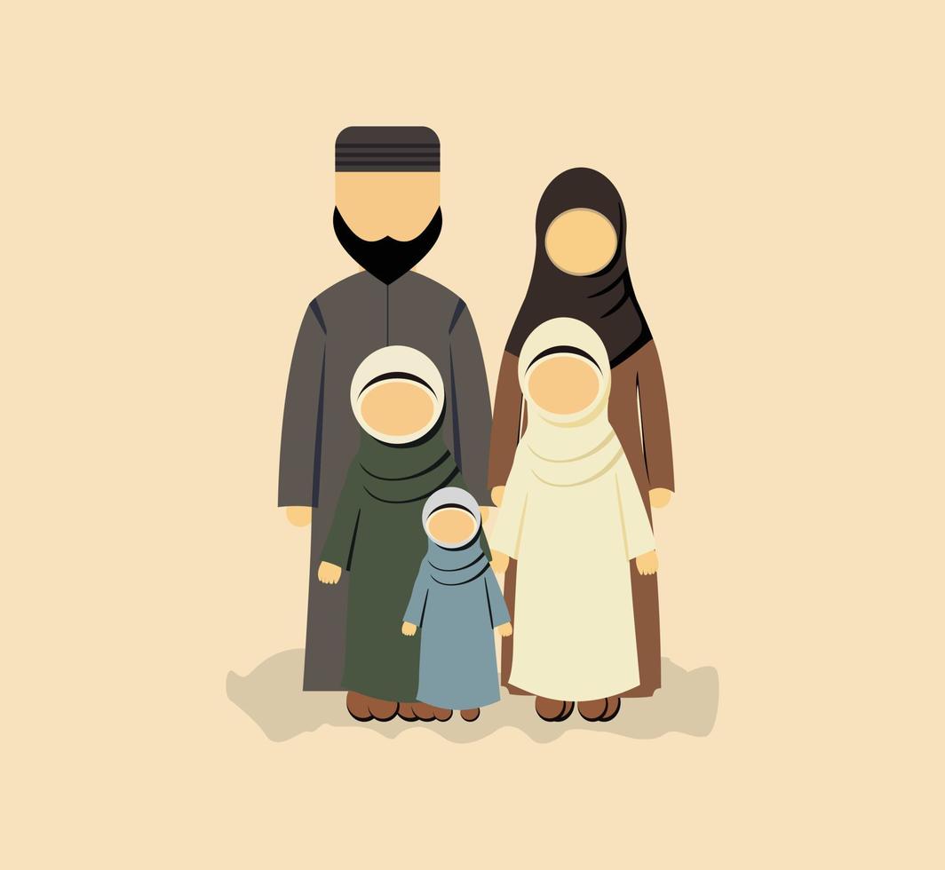 islamico famiglia Abbracciare una persona i valori, cultura, e tradizione - guidato di fede e morale, coltivando forte obbligazioni e supporto per ogni altro vettore