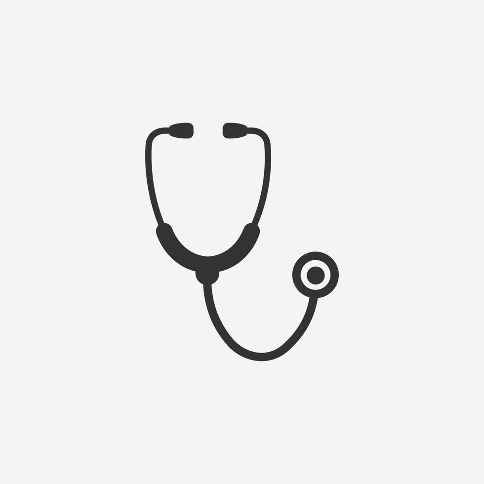 icona dello stetoscopio. medicina, medico, salute, medico, cura, ospedale, simbolo isolato di vettore di aiuto per il web e l'applicazione mobile